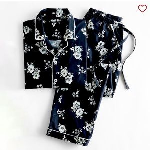 NWOT pottery barn teen black and white pajamas size small